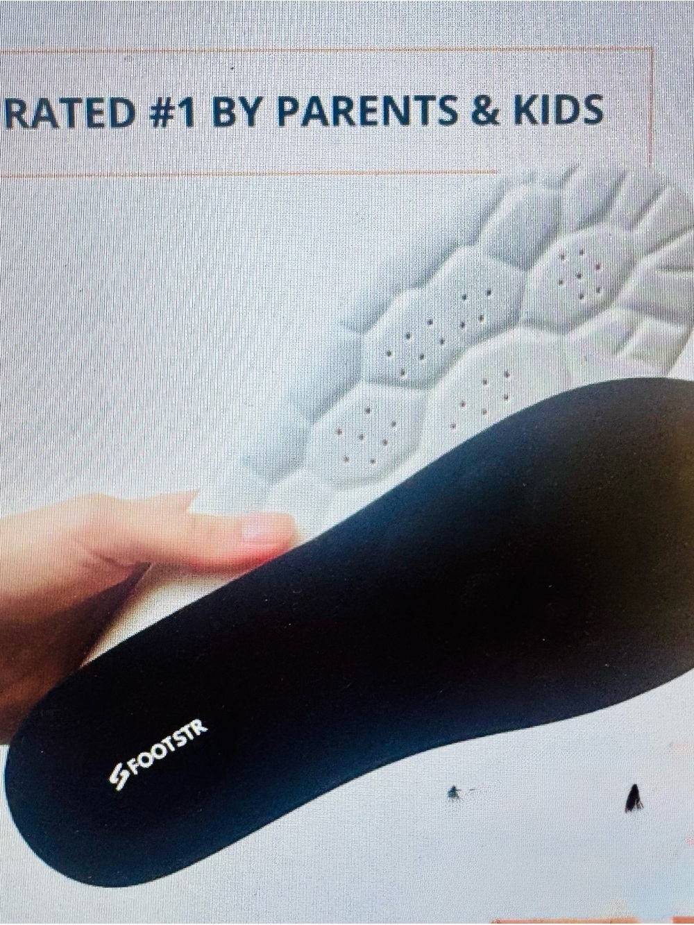 NWT Footstr™ – InsoleX  Kids 10C – 11C / Black Kids Black Cushioned Insoles